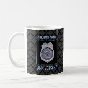 Custom Name, Anniversary with Police Department Coffee Mug