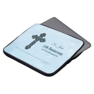Custom Name & Anniversary Year Ordination, Priest Laptop Sleeve