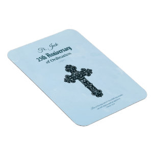 Custom Name & Anniversary Year Ordination, Priest Magnet
