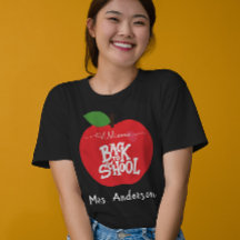 Custom Name Apple Welcome Back to School Teacher