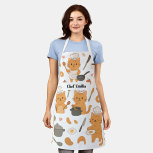 Custom Name Apron For Cat Lovers