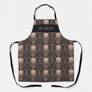 Custom Name Art Deco Apron