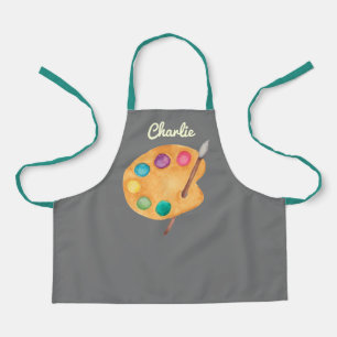 custom NAME Artist art palette paint kids apron 