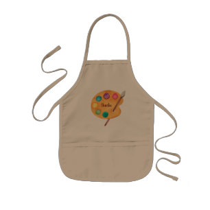 custom NAME Artist art palette paint kids apron