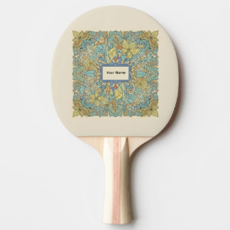 Custom Name Artistic Zentangle Ping Pong Paddle