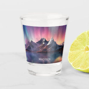 Custom Name Aurora Borealis Shot Glass