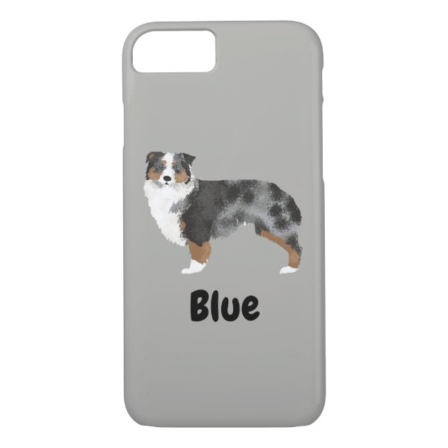 Custom Name Aussie Dog iPhone Case (Back)