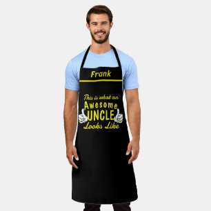 Custom Name Awesome Uncle Aprons, Personalised Apron
