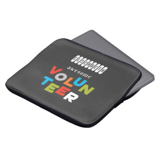 Custom Name, Awesome Volunteer Appreciation Laptop Sleeve