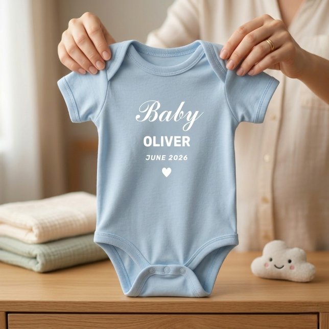 Custom Name Baby Bodysuit, Personalized Pregnancy  Bodysuit (Creator Uploaded)
