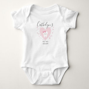 Custom Name Baby Girl First Tooth Outfit Bodysuit