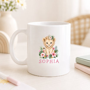 Custom Name Baby Lion Safari Jungle Coffee Mug