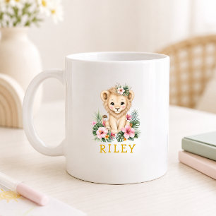 Custom Name Baby Lion Safari Jungle Coffee Mug