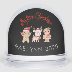 Custom Name Baby’s First Christmas Snow Globe 