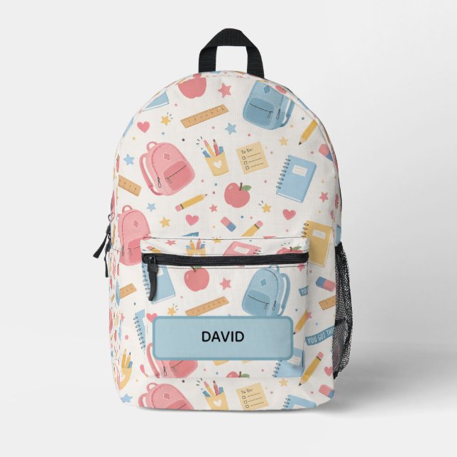 Custom Name Back to School 2027 Kids  Printed Backpack (Front)
