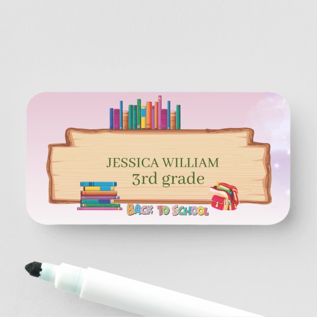 Custom Name back to school, 3rd Grade Tag (In Situ)