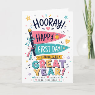 Custom name back to school Printable gift Teachers Card