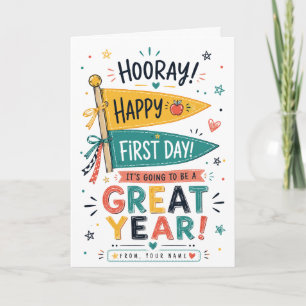 Custom name back to school Printable gift Teachers Card