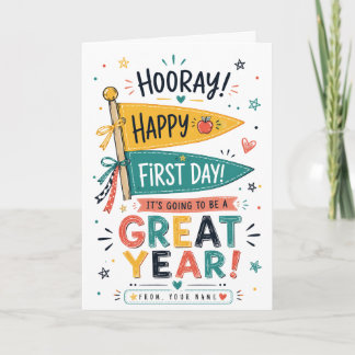 Custom name back to school Printable gift Teachers Card