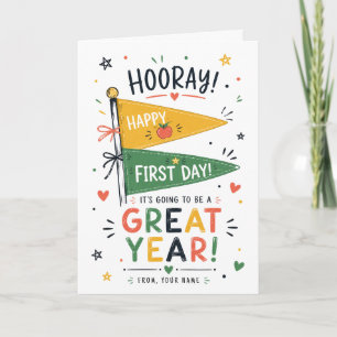 Custom name back to school Printable gift Teachers Card