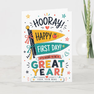 Custom name back to school Printable gift Teachers Card
