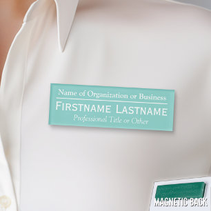 Custom Name Badge - Organisation or Church - Blue