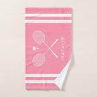 Custom Name Badminton Pink Stripes