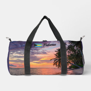 Custom Name Bahamas Sunset Duffle Bag