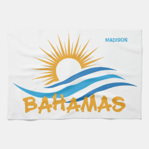 Custom Name Bahamas Tea Towel