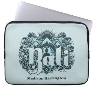 Custom Name Bali Laptop Sleeve