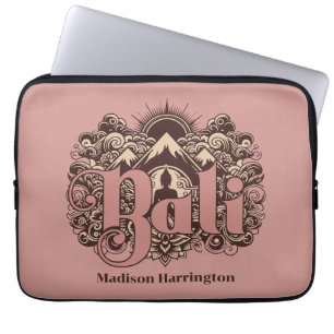Custom Name Bali Laptop Sleeve