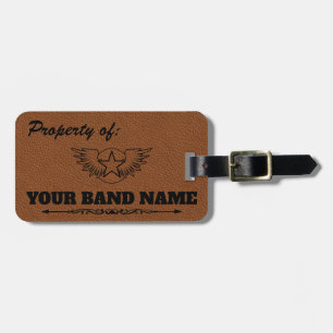 Custom Name Band Bag Tag Rock & Roll Country Music