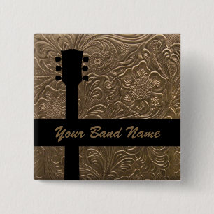 Custom Name Band Merch Guitar Pin Country Music