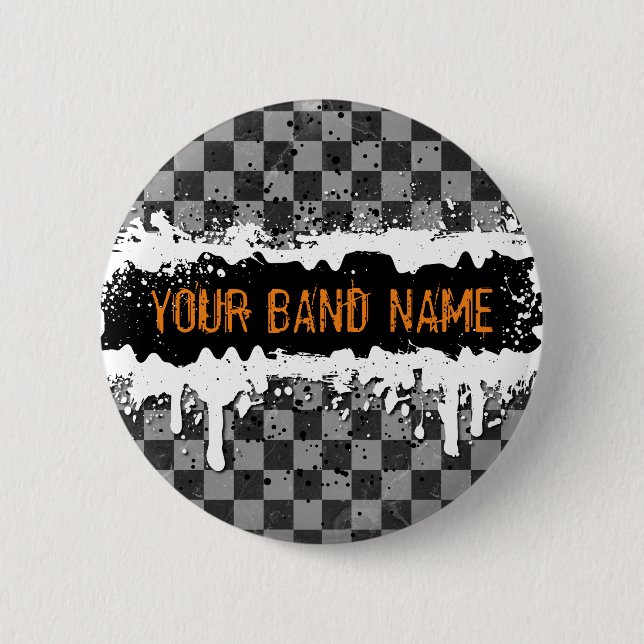 Custom Name Band Merch Punk Rock Music Pin (Front)