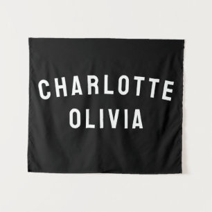 Custom Name Banner Personalised Nursery Wall Art Tapestry
