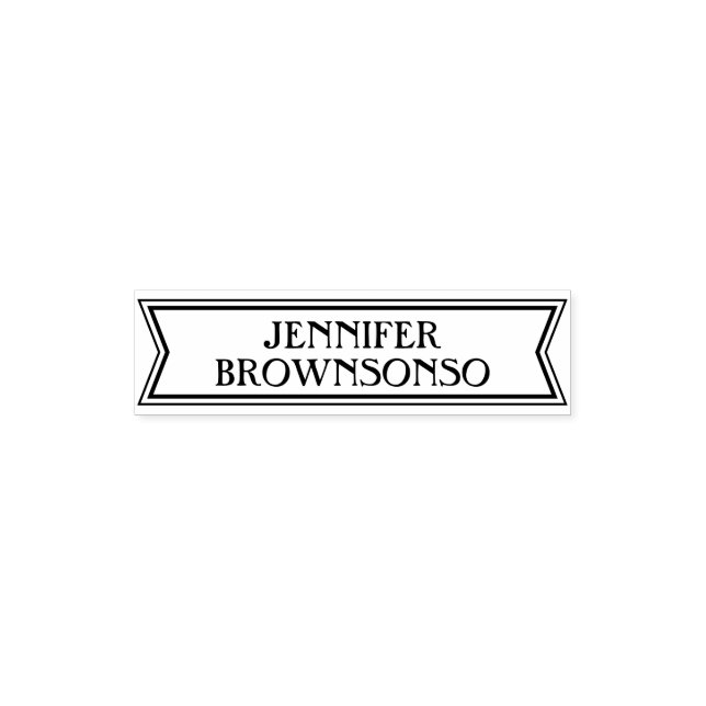 Custom Name Banner Self-inking Stamp (Design)