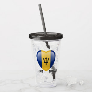 Custom Name Barbados Love Acrylic Tumbler
