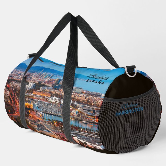 Custom Name Barcelona Duffle Bag (Right Corner)