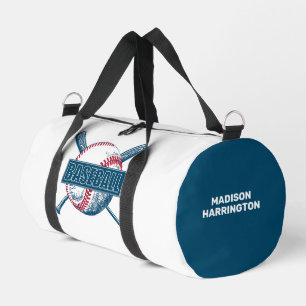 Custom Name Baseball Duffle Bag