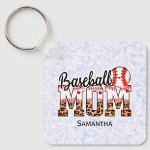 Custom Name Baseball Mum   Mother's Day Key Ring