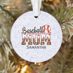 Custom Name Baseball Mum Mother's Day Ornament