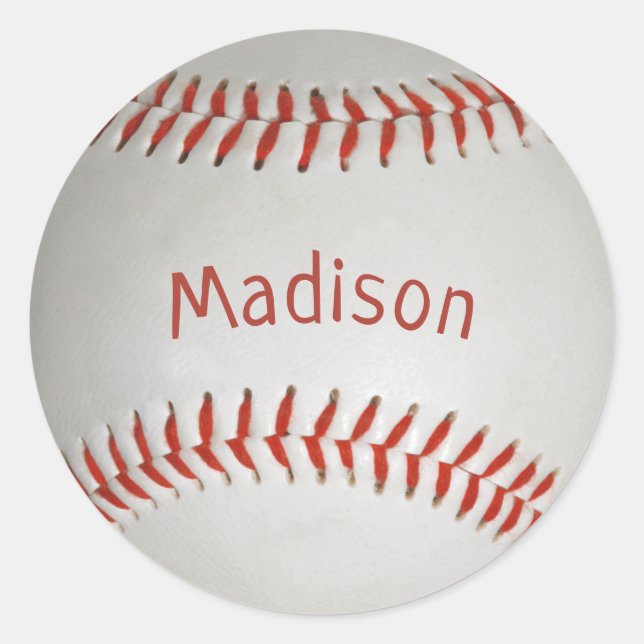 Custom Name Baseball stickers (Front)