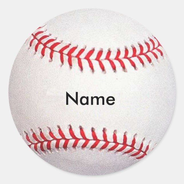 Custom Name Baseball Stickers (Front)