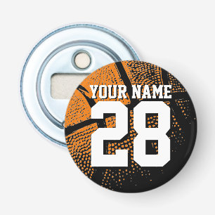 Custom name basketball jersey number magnetic bottle opener