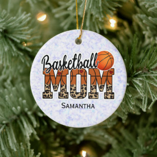 Custom Name Basketball Mum   Mother's Day Ceramic Tree Decoration