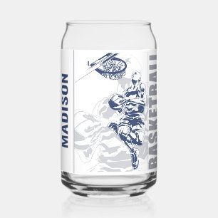 Custom Name Basketball Player Can Glass