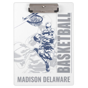 Custom Name Basketball Player Clipboard