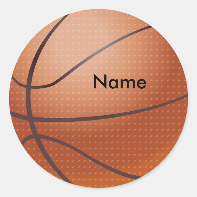 Custom Name Basketball Stickers (Front)