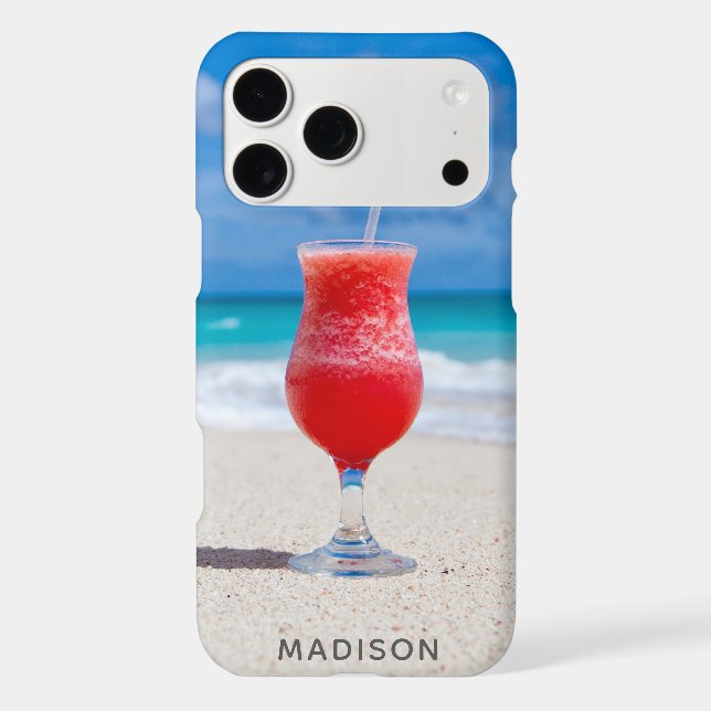 Custom name Beach Coctail phone cases (Back)