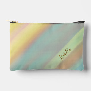 Custom Name Beach Shell Pattern Accessory Pouch